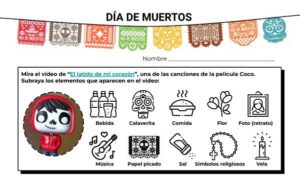 Link to a post with Spanish videos and activities about Day of the Dead