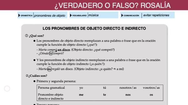 A worksheet to teach indirect and direct pronouns in Spanish