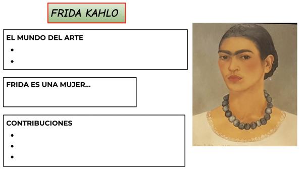 A Spanish activity about Mexican artist Frida Kahlo