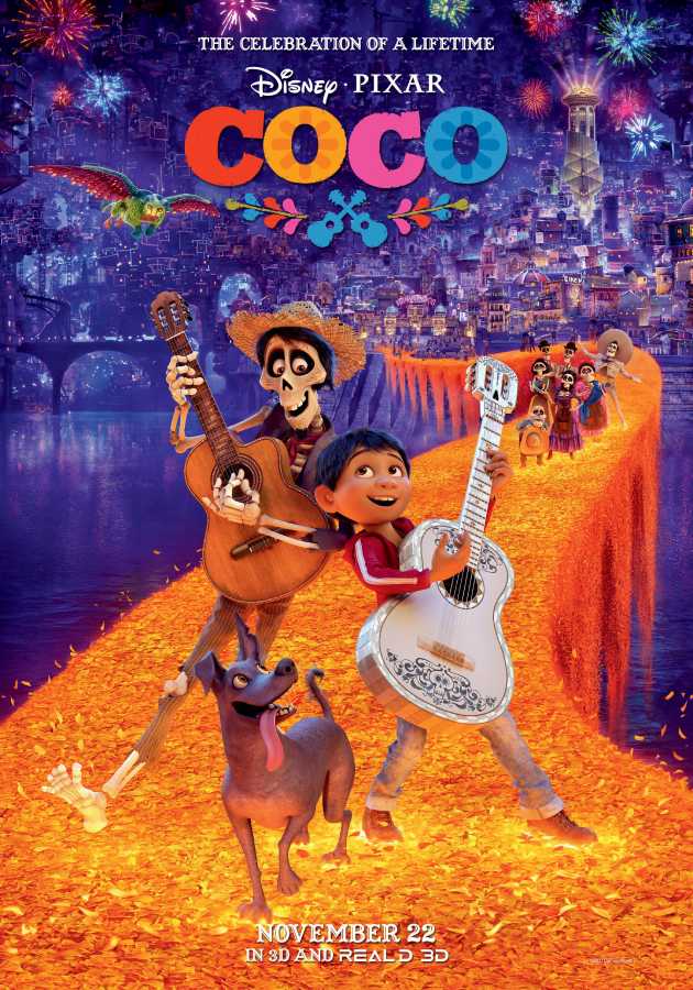 Movie poster from the Pixar movie Coco