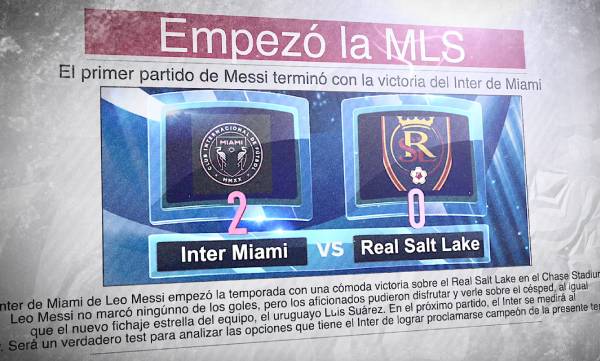 A Spanish newspaper showing the soccer score of the first MLS of the 2024/25 season