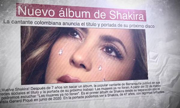 La portada del nuevo disco de la cantante colombiana Shakira