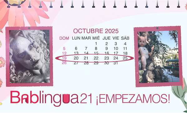 Una foto del calendario de octubre de 2025 con una imagen de la Isla de las Muñecas, en México, y otra de Lady Gaga