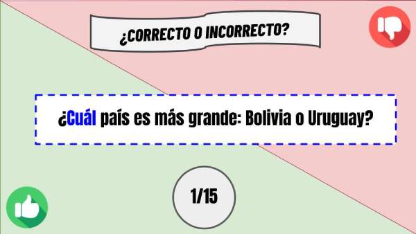 Un juego para que estudiantes de español practiquen la diferencia entre cuál y qué