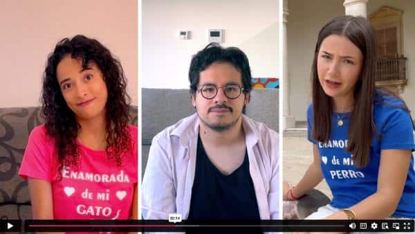 Un vídeo dirigido a estudiantes de español muestra una conversación entre tres jóvenes