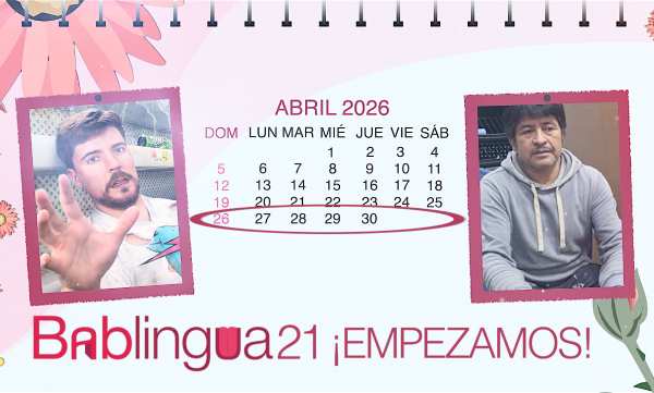Un calendario del mes de abril de 2026 con una foto de Mr.Beast y otra del concursante Juan en el reto del supermercado.