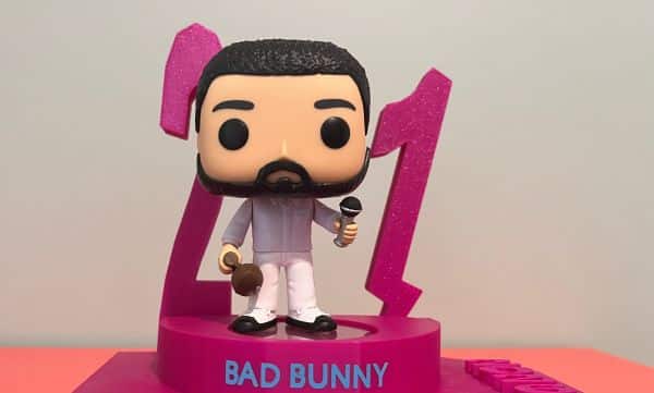 The trophy for the 2026 Person of the Year, featuring Bad Bunny