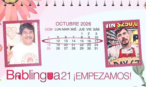 Un calendario del mes de octubre de 2026 con una imagen de MrBeast y otra del concursante Juan